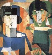 Diego Rivera Portrait of Makiyo and Fujita oil painting